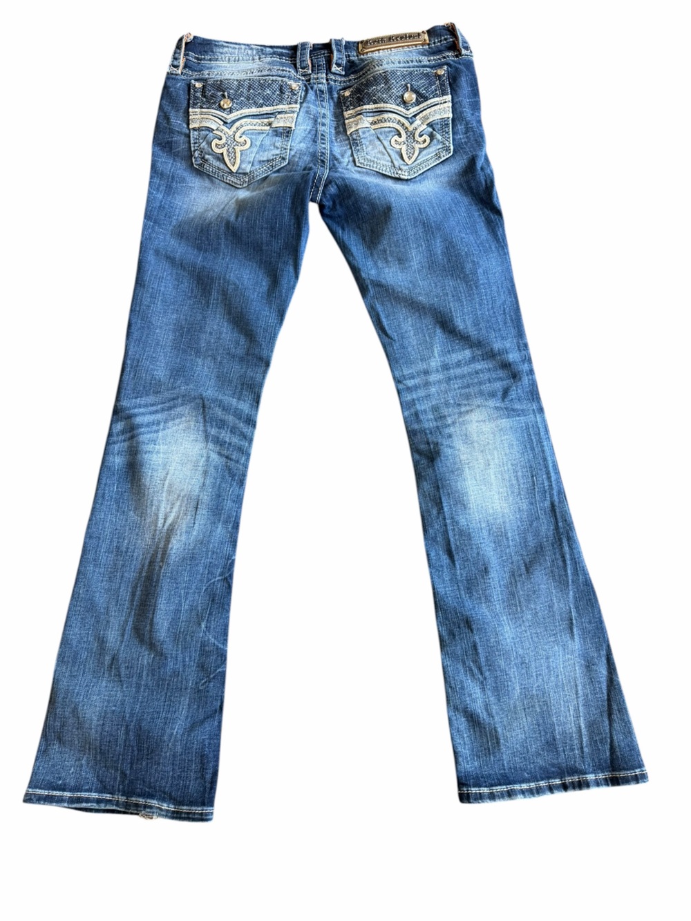 Rock Revival Sunee Boot Jeans Women’s 31 Medium Wash Stretch Embroidered Bootcut - Picture 3 of 16